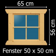 Holzfenster feststehend  50 x 50  cm